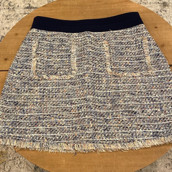 J. Crew Dresses & Skirts - J. Crew Navy and Multicolor Tweed Mini Skirt